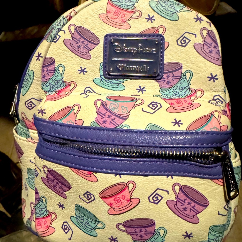 Disney Loungefly Alice in Wonderland Mad Hatter Tea Party mini backpack